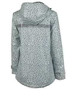 NEW RAIN JACKET - GREY SNOW LEOPARD