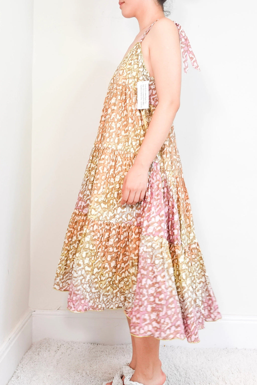 70s Leopard print Midi Sundress