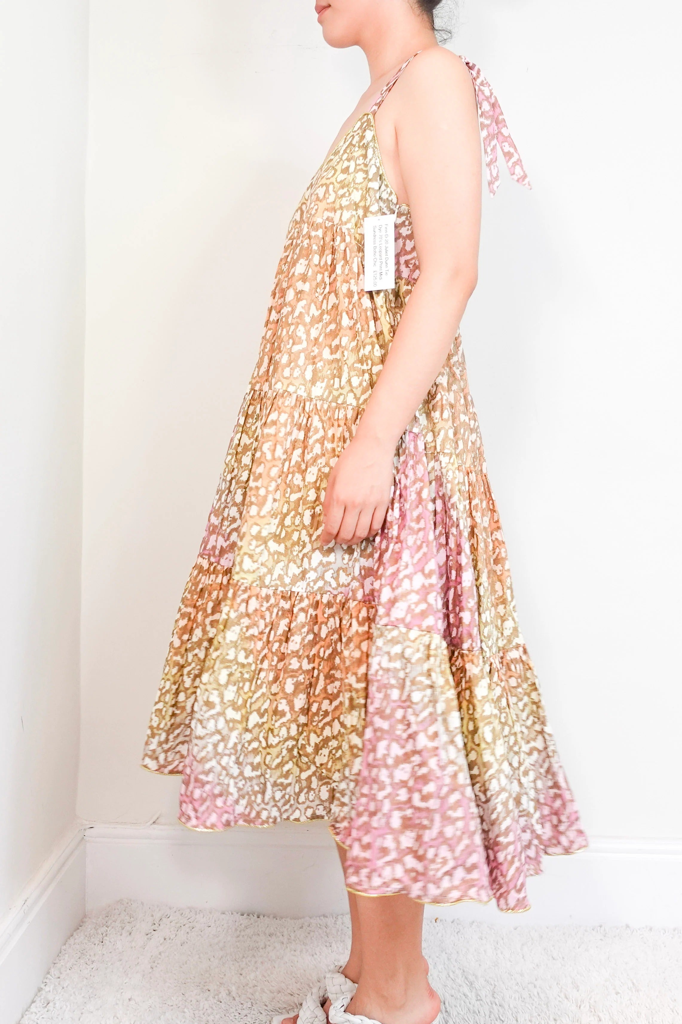 70s Leopard print Midi Sundress